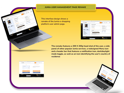 Jumia User Management Page Remake app branding graphic design jumia jumia web design