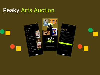 Peaky Arts Auction UI