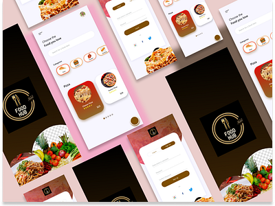 Food Hub app branding design graphic design ui