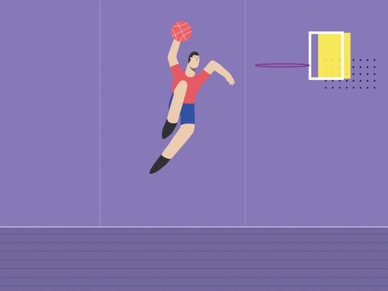 Jump! 2d animatecc animation basketball dribbble framebyframe jump motiondesign nba sport