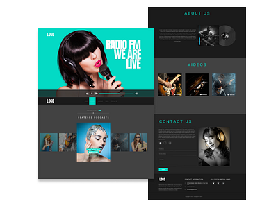 Radio FM dark darktheme design figma figmadesign frontend frontenddeveloper radio ui uidesign uiux uiuxdesigner ux vector web webdevelopment