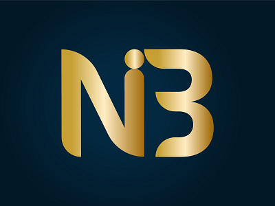 Gold  NB letter logo