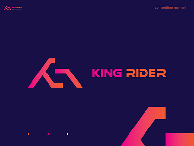 KR letter and minimalist  logo design