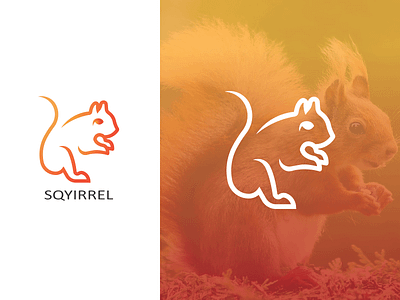 Sqyirrel, animal icon logo design