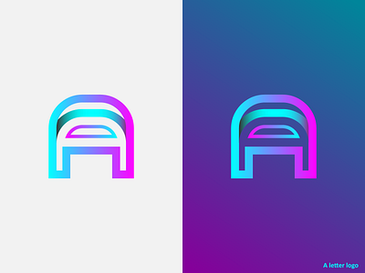 Modern A letter logo design