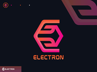 Electron, minimalist, modern logo design