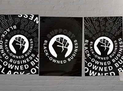 Black-Owned Business Posters 1 activism badge badge design black branding campaign city design designer human rights iconography illustrator logo mock posters work