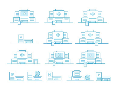 Hospital buidling hospital icon iconography illustration sign tech