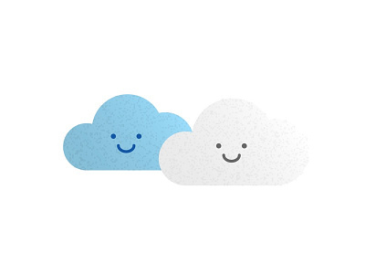 Clouds clouds design happy illustration shading style