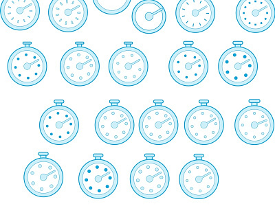 Timers iconography icons process work