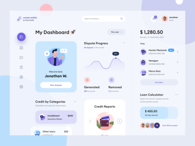 Comet Wallet - Dashboard Design by Rahul Shamra ⚡ on Dribbble