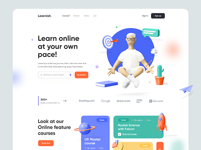 Online Learning Web Design