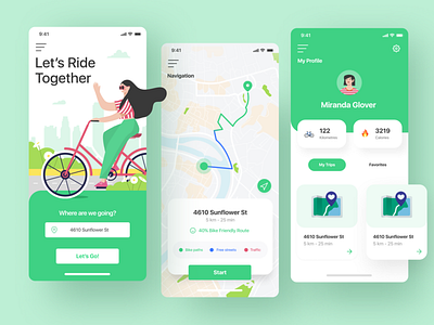 Bike Ride Management App Design
