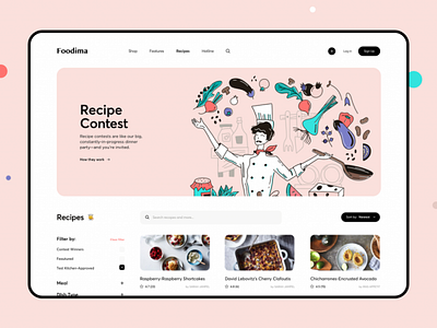 Recipe Contest Page Design