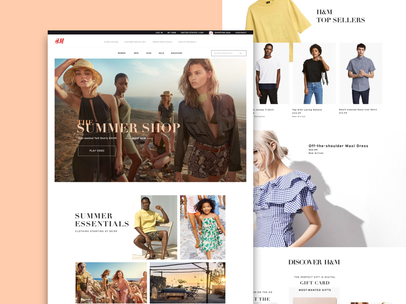H&M Redesign by Derek Yepes on Dribbble