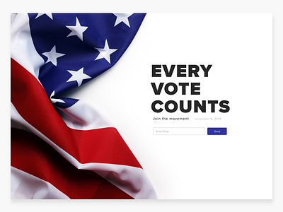 Every Vote Counts design graphicdesign uidesign uxdesign vote web webdesign