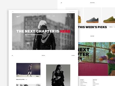 Nike art direction concept design nike typography ui uidesign ux uxdesign web webdesign