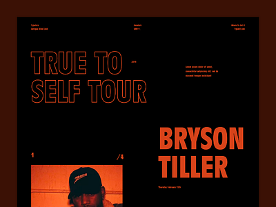 Bryson Tiller art direction concept design graphicdesign typography uidesign web webdesign