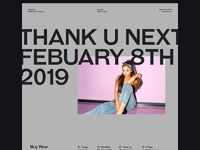 Thank U Next art direction concept design graphicdesign typography ui uidesign