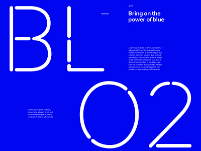 The power of blue art direction concept design graphicdesign typography ui uidesign web webdesign