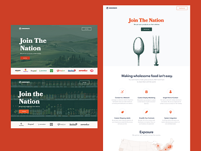 Join The Nation art direction branding design food foodservice graphicdesign homepage hungry typography ui uidesign ux web webdesign
