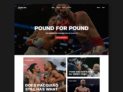 Boxing-Showtime art direction boxing concept design typography uidesign ux uxdesign web webdesign