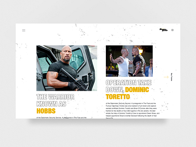 Hobbs & Shaw art direction concept design typography ui uidesign ux uxdesign web webdesign