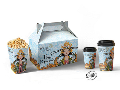 Design illustration for local cinema’s packaging