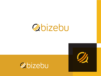 Logo Bizebu bee graphic design logo na nature search tool technology