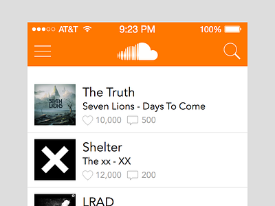 SoundCloud iOS Redesign