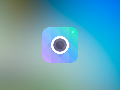 Camera Icon 7 app blue camera gradient green icon ios iphone light purple retina