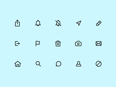 JOMO Icon Set 1 app glyph icon iconography ios picto set