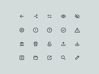 Outline System Icon Set