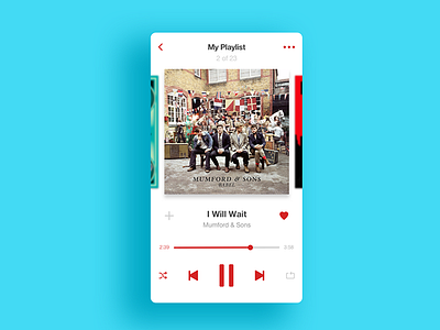 Daily UI Challenge #006 Music Player