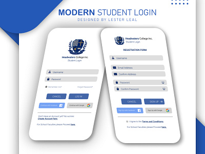 Simple Modern Student Login Mobile Design branding graphic design ui