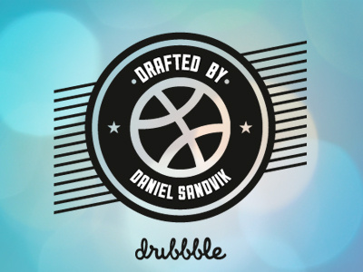 My Debut badge basketball bokeh circle debut drafted dribbble logo norway oslo points rebound star symbol