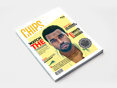 Chips Magazine art direction behance cover editorial fonts kanye kanye west magazine nkf print project school typography