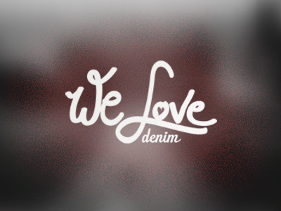 We love denim brush denim freehand heart logo love norway oslo typo typography