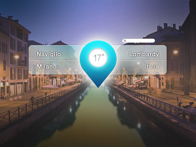 Milano app italy milano naviglio photoshop pin place search