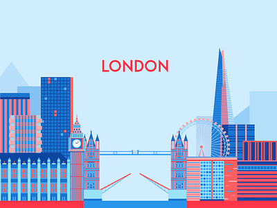 London city flat design london sketch