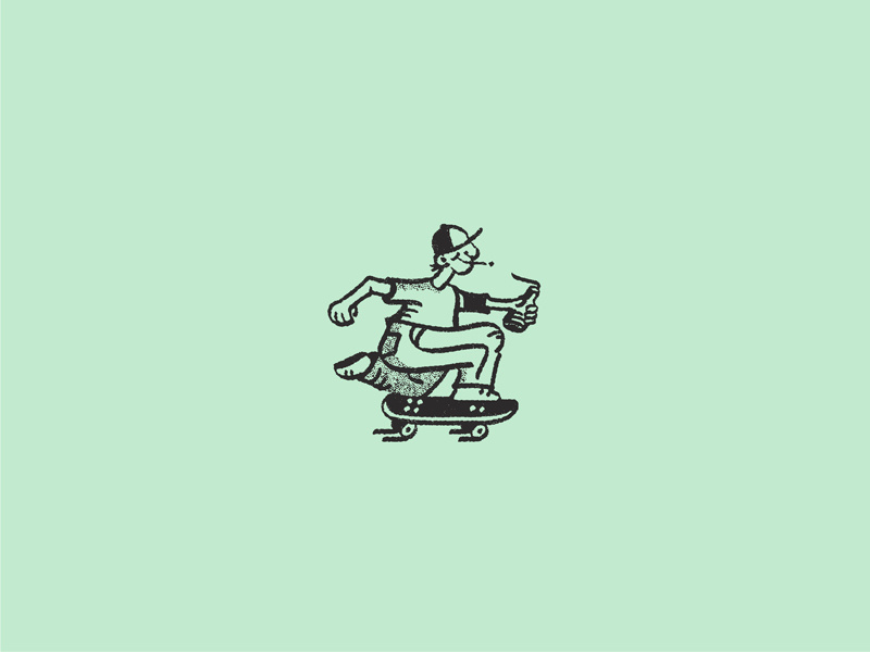 The Commercial Arts : The Goodtimer skateboarding low impact illustration illustration commercial arts meditationsss