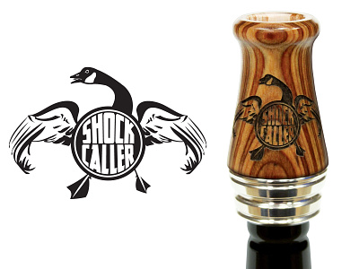Shock Caller Logo engraving goose logo