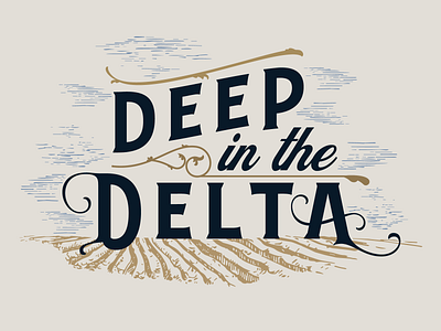 Deep in the Delta logo mississippi retro
