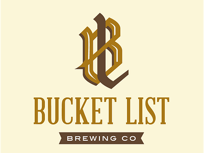 Bucket List Brewing brewery logo initials proposed startup