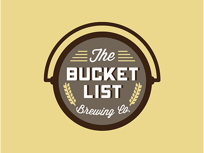 Bucket List Brewing (option 2) brewery logo paint bucket proposed startup