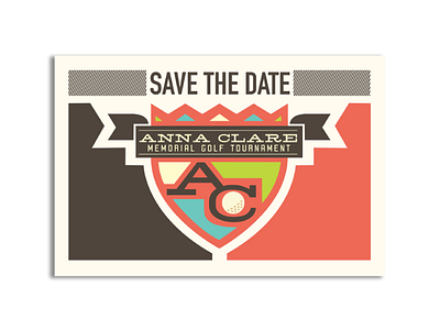 Save The Date Card anna clare charity golf tournament sids