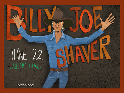 Billy Joe Shaver billy joe shaver concert poster duling hall