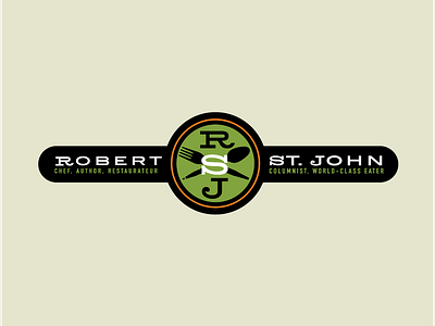 Robert St John logo chef eat fork pen robert st. john spoon writer