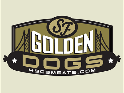 Golden Dogs 4505 meats badge golden gate bridge hot dogs san francisco