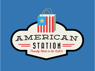 American Station bag flag made in usa shopping